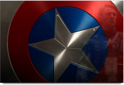 62% OFF on Captain America Sign Paper Print