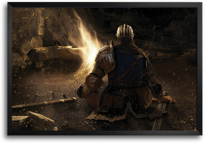 46% OFF on Gamer Action Charcater Laminated Framed Paper Print