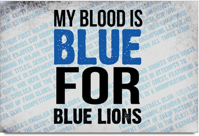 53% OFF on ShopMantra Chelsea Football Club Blue Lion Quote Poster Paper Print