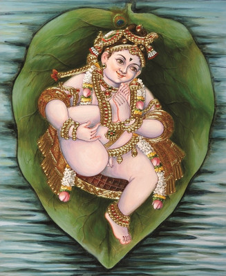 77% OFF on Painting Without Frame - Cute Baby Krishna Canvas Art