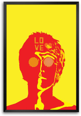 46% OFF on ShopMantra John Lennon Love Pop Art Laminated Frame Poster Paper Print