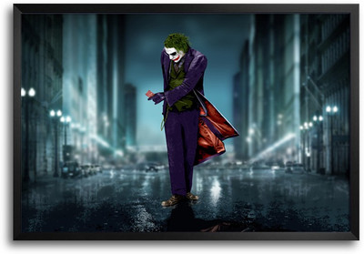 46% OFF on ShopMantra Joker on Road Laminated Frame Poster Paper Print