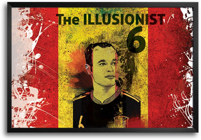 46% OFF on Shopmantra AndréS Iniesta Spain Football Laminated Frame Poster Paper Print