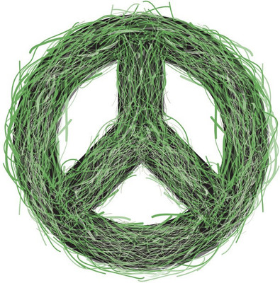37% OFF on Peace Grass Sign Paper Print