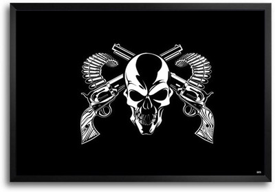53% OFF on Skull Guns Fp00004460 Framed Photographic Paper