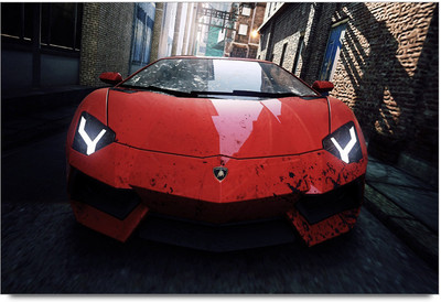 53% OFF on Red Lamborghini Poster Paper Print