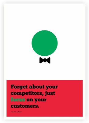 33% OFF on Focus On Your Customers Jack Ma Ceo of Alibaba Corporate Startup Poster Paper Print