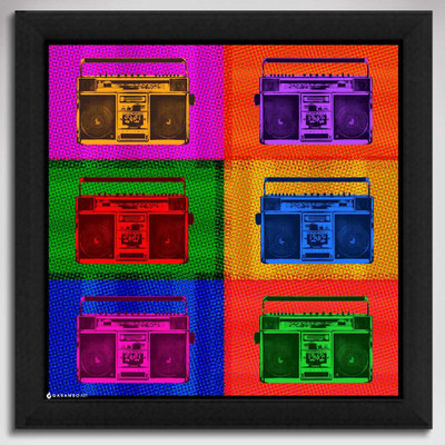 Multi Boombox Pop Canvas Art
