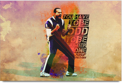 53% OFF on Yusuf Pathan You Have To Be Odd To Be Number 1 Laminated Poster Paper Print