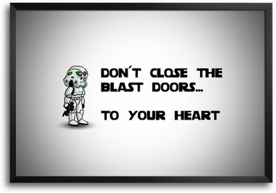 46% OFF on Don't Close the Blast Door Vader Laminated Framed Paper Print