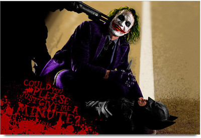 53% OFF on Dark Knight Give me a Minute Joker Poster Paper Print