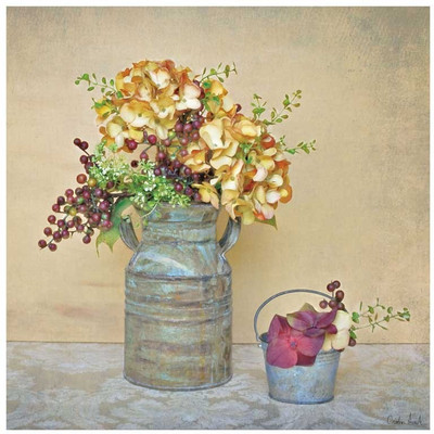 Montage - Caramel Hydrangeas Fine Art Print