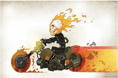 75% OFF on Artmagik Ghost Rider Art Poster Fine Art Print