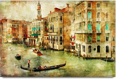 75% OFF on Amy Beautiful Sketch of City with a Nice View of River in Between 3D Poster