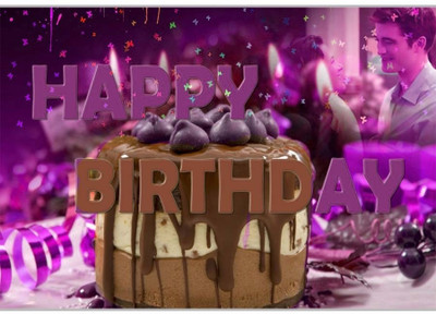 37% OFF on Happy BirthdayPoster (18 x 12 Inches) by Shopkeeda Paper Print