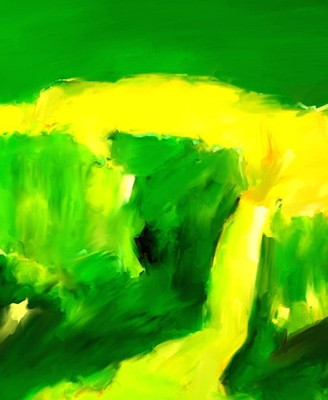 79% OFF on Painting Without Frame - Green Mount View Canvas Art