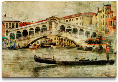 45% OFF on Rialto Bridge Painting Canvas Art