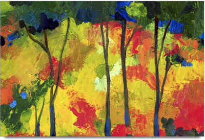 53% OFF on Abstract Tree Painting Brush Effects Laminated Poster Paper Print
