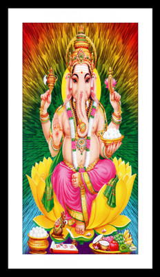 37% OFF on Ganesha on Lotus Fine Art Print