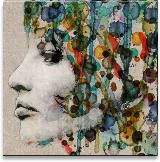 38% OFF on The Grange Watercolor Female Profile Canvas Art