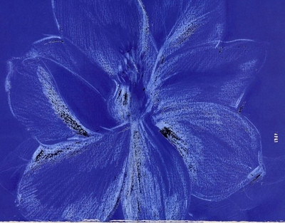 81% OFF on Painting Without Frame - Blue Abstract Flower Canvas Art