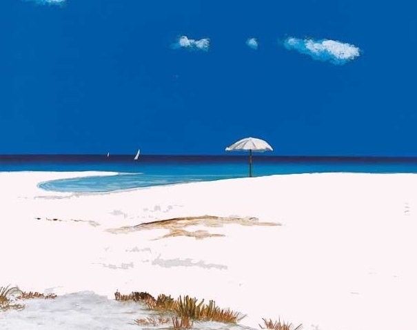 77% OFF on Painting Without Frame - Sea View Abstract Canvas Art