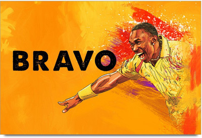 53% OFF on Dwayne Bravo The Superking Laminated Poster Paper Print
