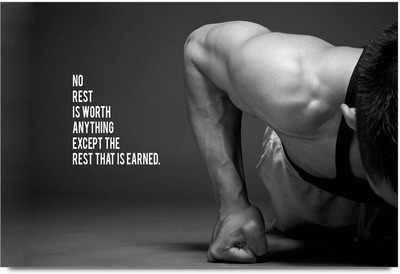 62% OFF on Motivational Quote On Exercise Paper Print
