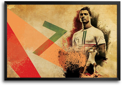 46% OFF on Shopmantra Cr7 Portugal Football Laminated Frame Poster Paper Print