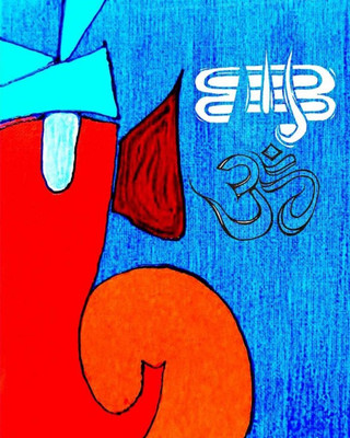 77% OFF on Painting Without Frame - Om Canvas Art