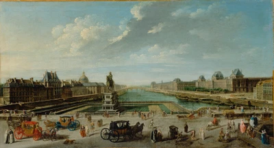 14% OFF on A View Of Paris From The Pont Neuf By Jean Baptiste Raguenet French Fine Art Print
