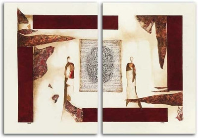 46% OFF on Abstract Split Art Print Canvas Art