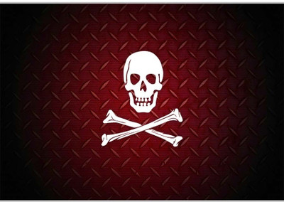 37% OFF on Jolly Roger Skull Poster (18 x 12 Inches) by Shopkeeda Paper Print