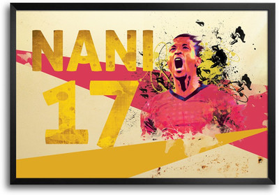 46% OFF on Shopmantra Nani Footballer Artwork Laminated Frame Poster Paper Print