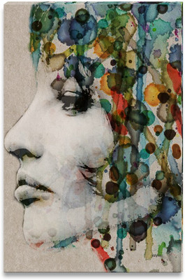 45% OFF on The Grange Watercolor Female Profile Canvas Art