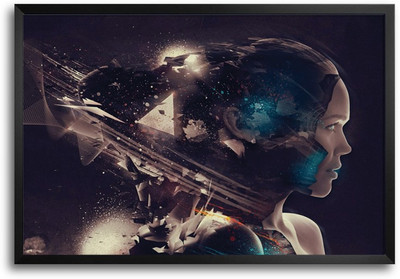 46% OFF on ShopMantra Girl Manipualtion Artwork Laminated Frame Poster Paper Print