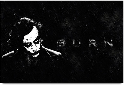 53% OFF on Dark Knight Joker Burn Poster Paper Print