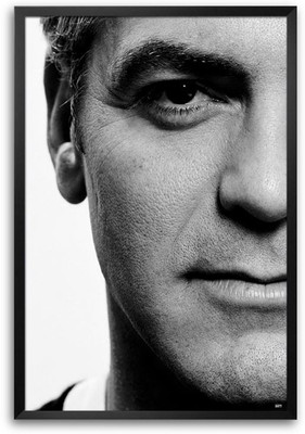 53% OFF on George Clooney Face Fp00004737 Framed Photographic Paper