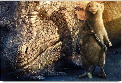 34% OFF on Amy Chronicles of Narnia Dragon & Mouse 3D Poster
