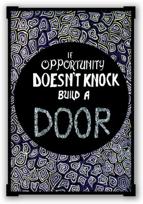 30% OFF on PosterGuy If Oppurtunity doesn't knock, Make a Door Motivational Quote Doodle Framed Poster Paper Print