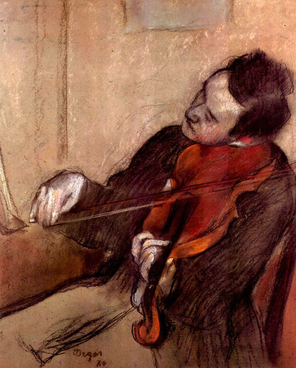8% OFF on The violinist #1 by Degas Canvas Art