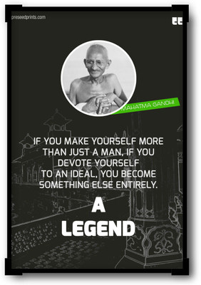 30% OFF on Preseed Prints A Legend by Mahatma Gandhi Motivational Quote Startup Matte Laminated Framed Poster Paper Print