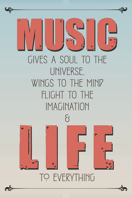6% OFF on Music Give Soul & Life to Everything Paper Print 6% OFF on Music Give Soul & Life to Everything Paper Print