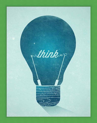 42% OFF on Painting Mantra Framed - Think Bulb Paper Print