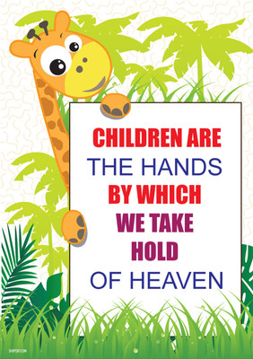 16% OFF on Poster - Kids Poster - Children Are The Hands By Which We Take Hold Of Heaven Paper Print 16% OFF on Poster - Kids Poster - Children Are The Hands By Which We Take Hold Of Heaven Paper Print