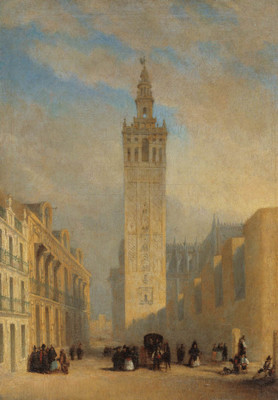 25% OFF on Print of View of the Giralda from Calle Placentines Canvas Art