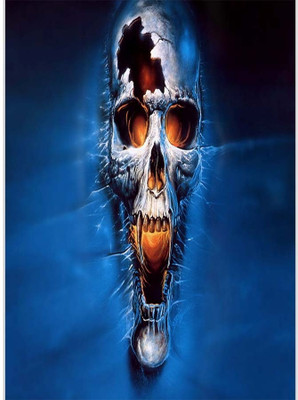 37% OFF on Blue Skull?Poster (12 x 18 Inches) by Shopkeeda Paper Print