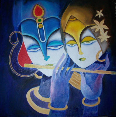33% OFF on Elite Collection Painting without Frame Krishna-7 (22X34) Canvas Art