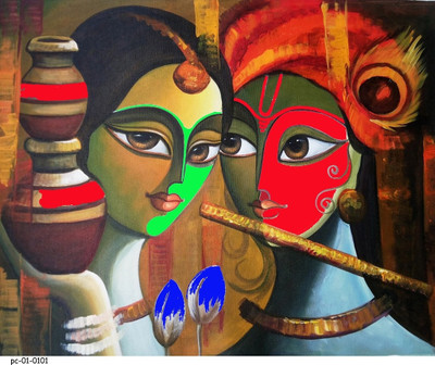 72% OFF on Without Frame -Radha Krishan 53-1 Canvas Art