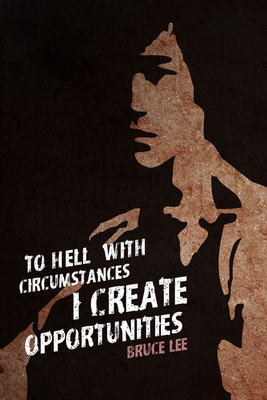 6% OFF on Bruce Lee - To Hell with Circumstances Paper Print